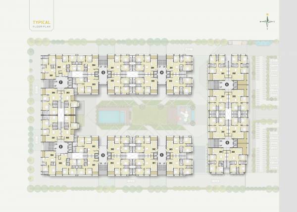  orchid Block A To H Typical Cluster Plan