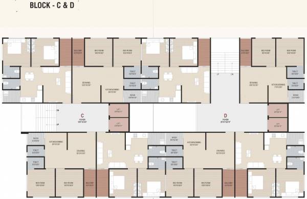  paradise-palm C And D Typical Cluster Plan