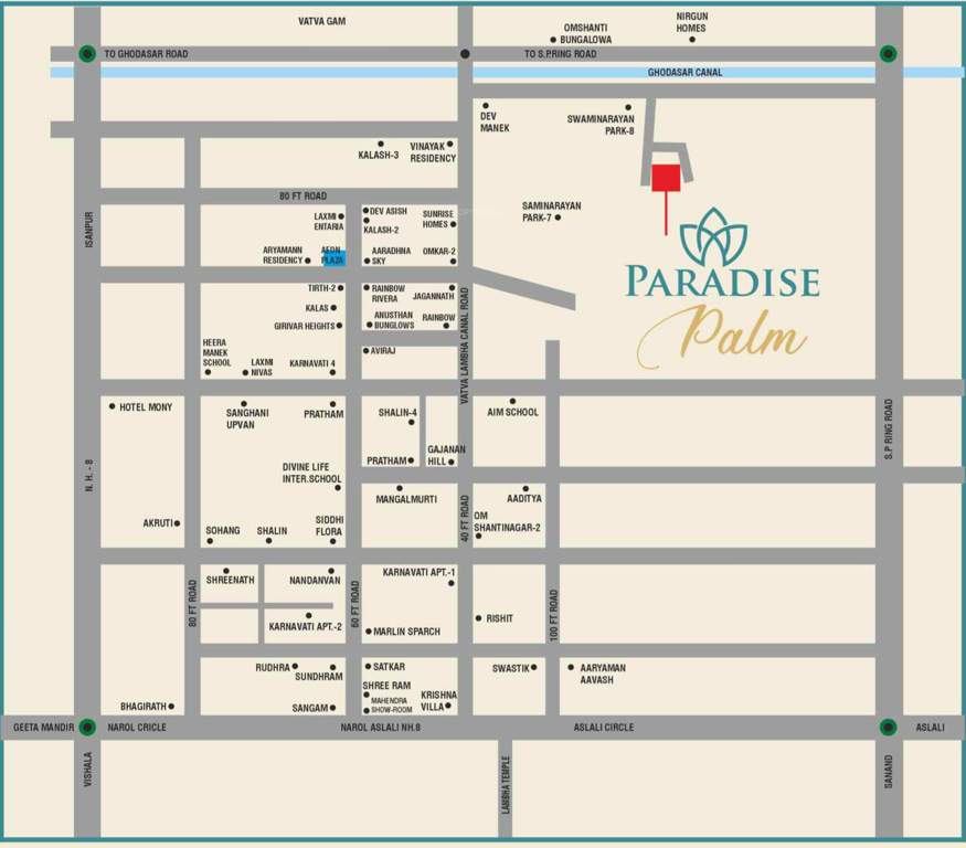  paradise palm Location Plan