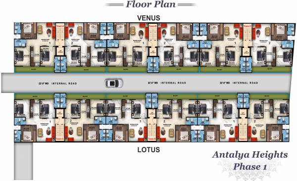  antalya-heights-phase-i Venus, Lotus Typical Cluster Plan
