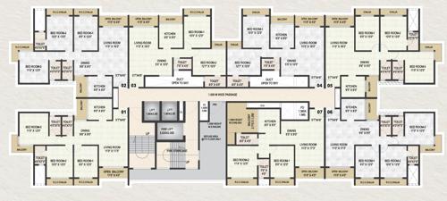  aniruddha-icon Aniruddha Icon Cluster Plan for Typical Floor