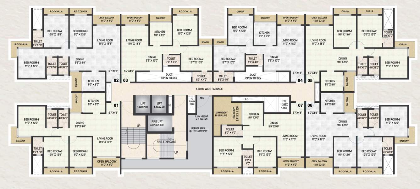  aniruddha icon Aniruddha Icon Cluster Plan for Typical Floor