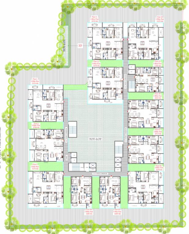  dollar hills Dollar Hills Cluster Plan 3th,5th,7th,9th And 11th For Typical Floor Plan