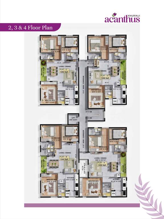  acanthus Acanthus Cluster Plan from 2nd to 4th Floor