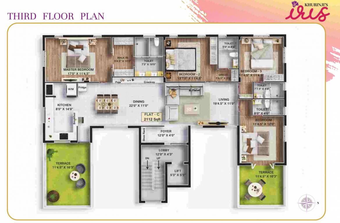  iris Iris Cluster Plan for 3rd Floor
