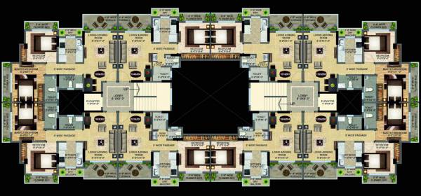  monte-vista Wing A Cluster Plan From 1st To 4th Floor