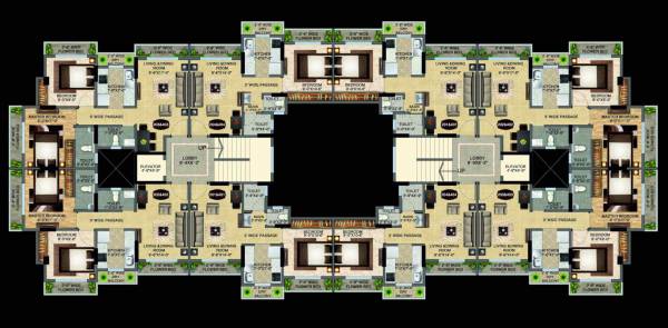  monte-vista Wing B Cluster Plan From 1st To 4th Floor