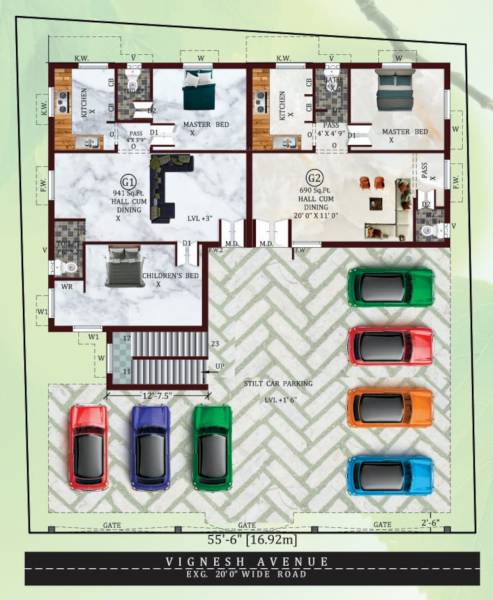  sri-vignesh-flats Sri Vignesh Flats Ground Floor Cluster Plan