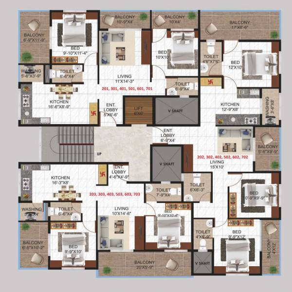  ramkunj-apartment Ramkunj Appt Cluster Plan