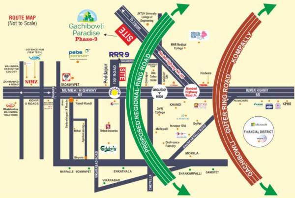  gachibowli-paradise-phase-9 Location Plan