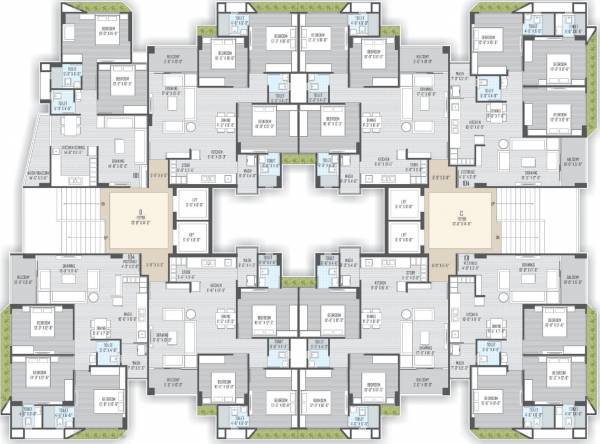  omkar-enclave C And D Typical Cluster Plan