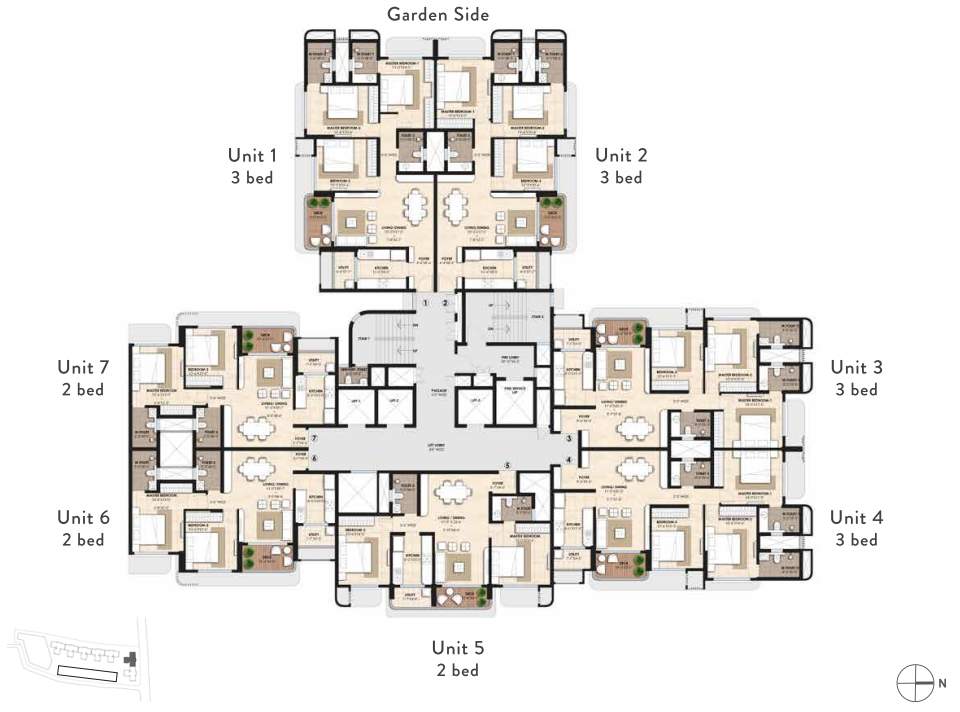  hinjewadi project tower 4 and 5 Tower 4  A1 Cluster Plan