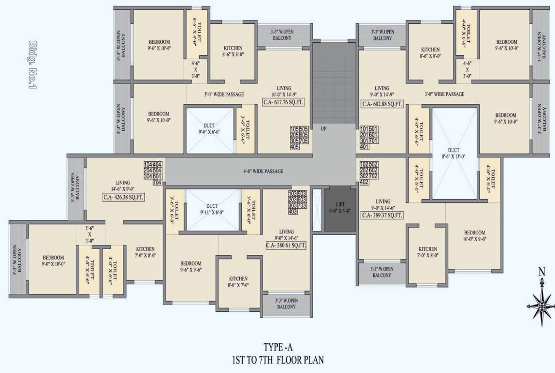  shiv shrushti complex building no 1 type a Shiv Shrushti Complex Building No 1 Type A Cluster Plan from 1st to 7th Floor