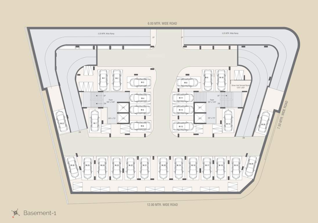  luxuria Komal Luxuria Cluster Plan For 1st Basement