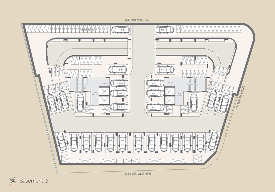  luxuria Komal Luxuria Cluster Plan For 2nd Basement