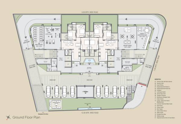  luxuria Komal Luxuria Cluster Plan For Ground Floor