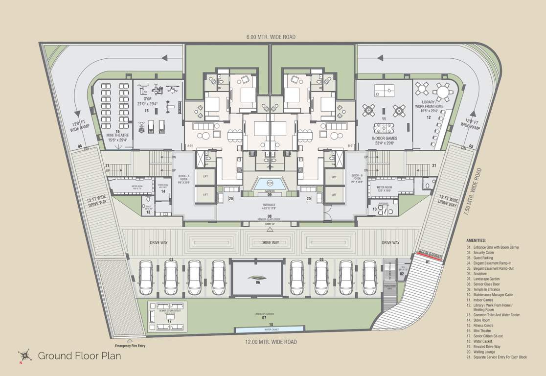  luxuria Komal Luxuria Cluster Plan For Ground Floor