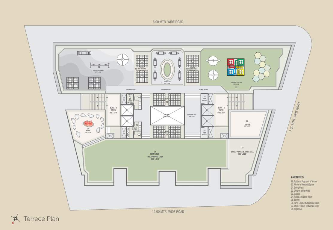  luxuria Komal Luxuria Cluster Plan For Terrace