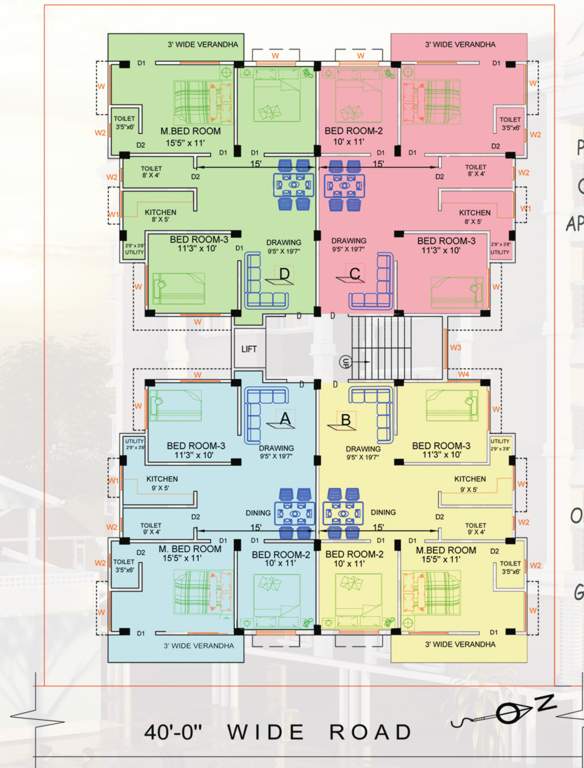  sant milan housing co operative society Sant Milan Housing Co Operative Societ Cluster Plan from 1st to 4th Floor