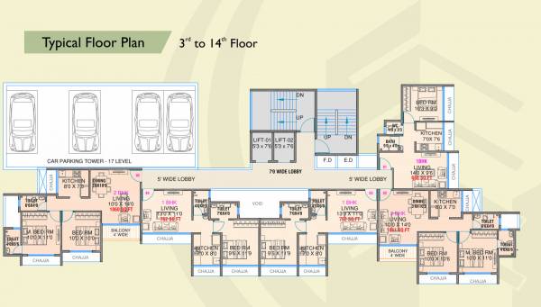  heights DDSR Heights Cluster Plan from 3rd to 4th Floor