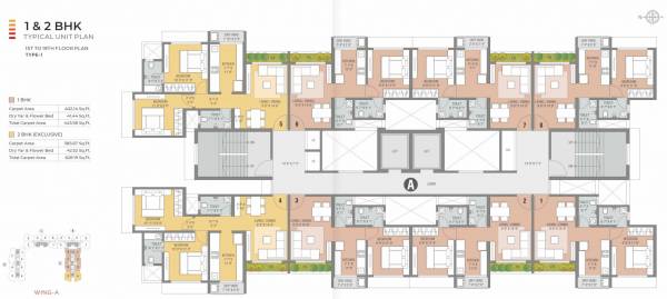  legend Wing A Typical Cluster Plan
