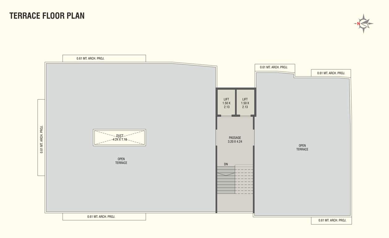  radhe darshan Radhe Darshan Terrace Floor Cluster Plan
