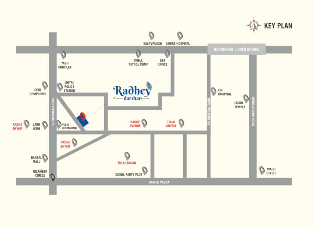  radhe darshan Location Plan