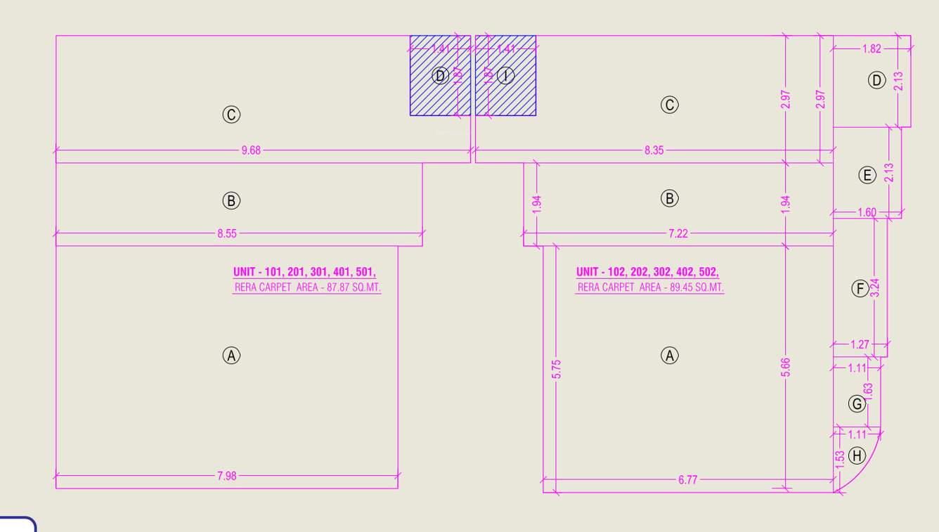  shatrunjay hills Shatrunjay Hills Cluster Plan from 1st to 5th Floor