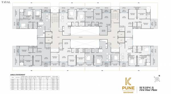  k-pune-building-a-b- Building B Cluster Plan For 1st Floor