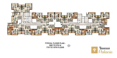  thanekar-palacio Cluster Plan from 2nd to 5th and 7th to  10th Floor Phase - 1