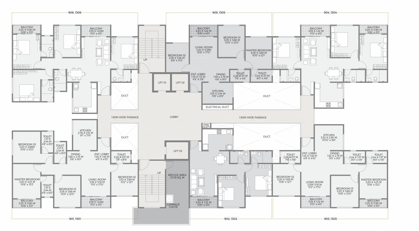  unique k town Tower A Cluster Plan