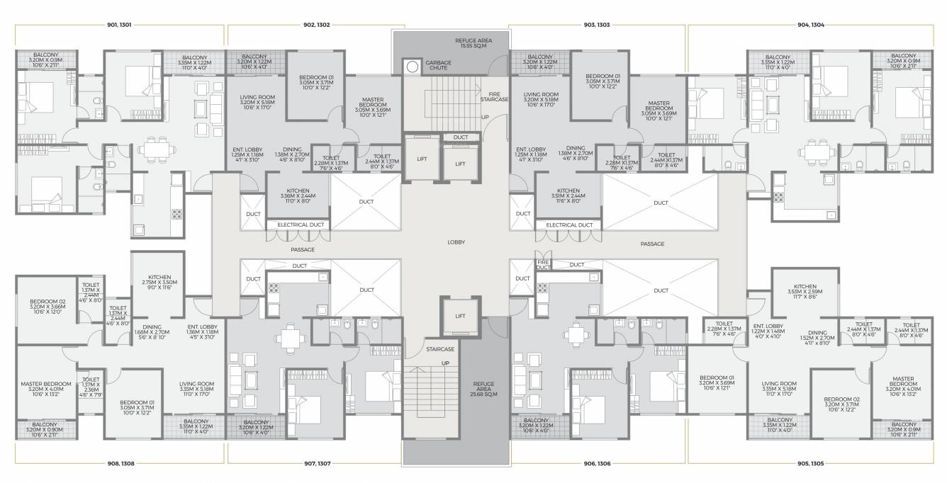  unique k town Tower A Cluster Plan