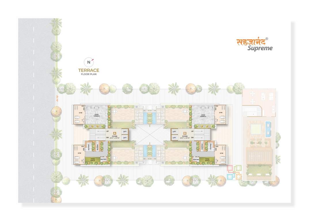  supreme Block A & B Cluster Plan for Terrace Floor