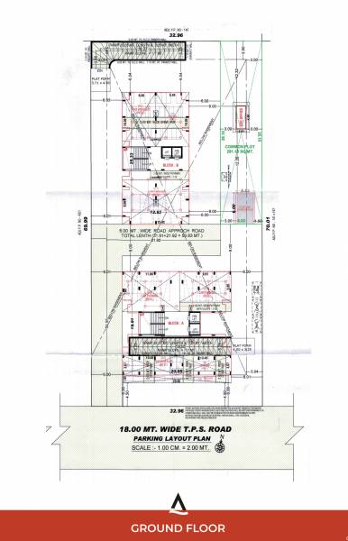  shashwat Block A & B Ground Floor Cluster Plan