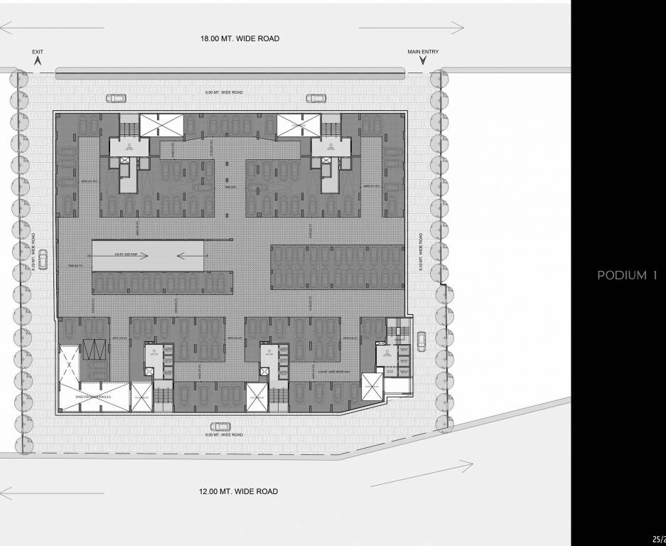  the bellagio A To E Podium 1 Cluster Plan