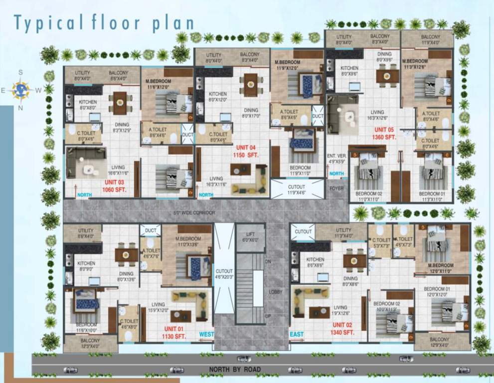  shivagiri paradise Shivagiri Paradise Cluster Plan from 1st to 4th Floor