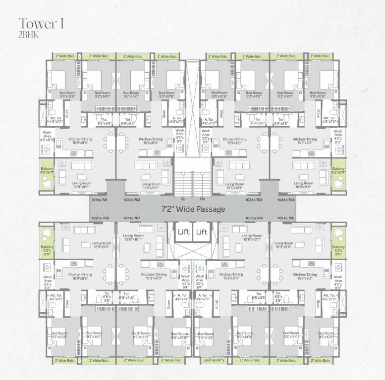  kunj plaza Tower 1 Cluster Plan