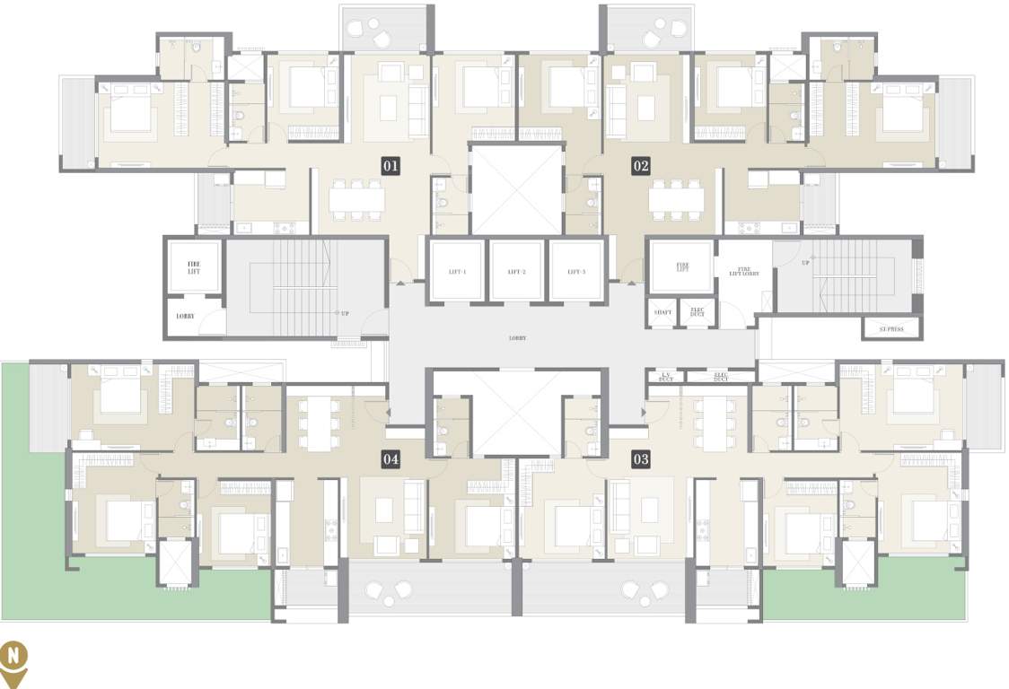 24k altura tower a and b Tower A Cluster Plan for 1st Floor