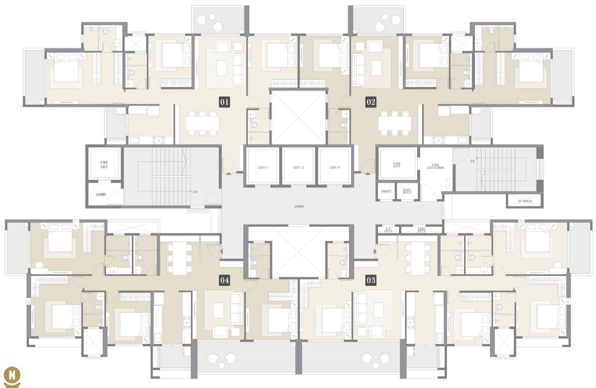 24k altura tower a and b Tower A Cluster Plan from 2nd, 3rd, 4rth, 6th, 7th, 8th, 11th And 12th Floor