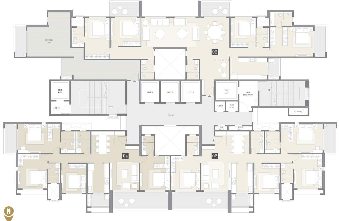 24k altura tower a and b Tower A Cluster Plan from 5th And 10th Floor
