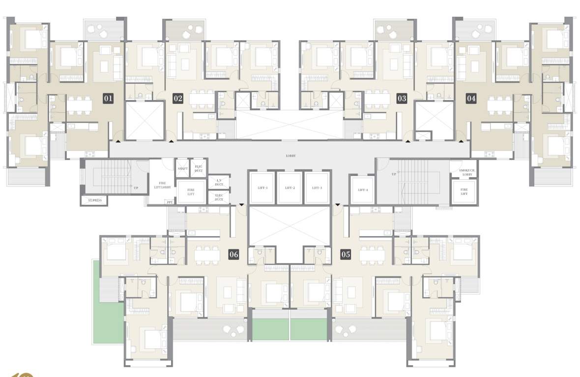 24k altura tower a and b Tower B Cluster Plan for 1st Floor