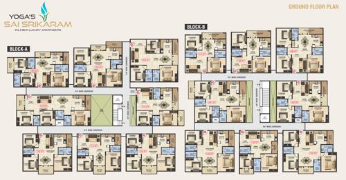  sai-srikaram Block A & B Cluster Plan For Ground Floor
