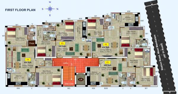  rangalaya Rangalaya Cluster Plan for 1st Floor