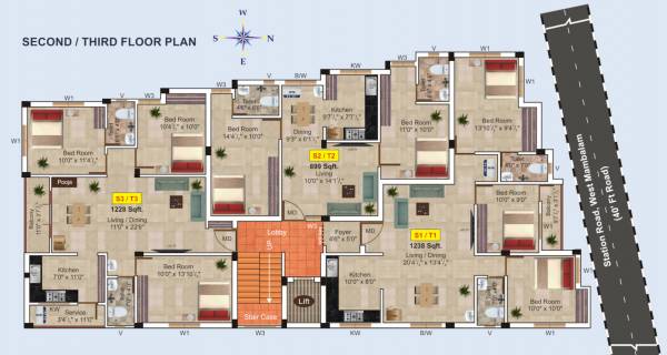  rangalaya Rangalaya Cluster Plan from 2nd to 3rd Floor