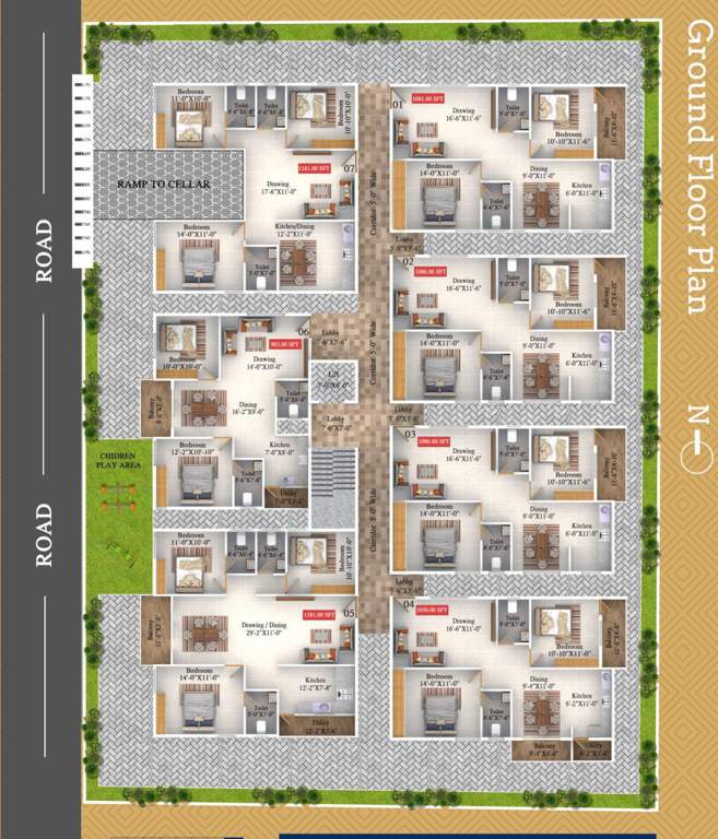  kamadhenu enclave Kamadhenu Enclave Cluster Plan for ground Floor