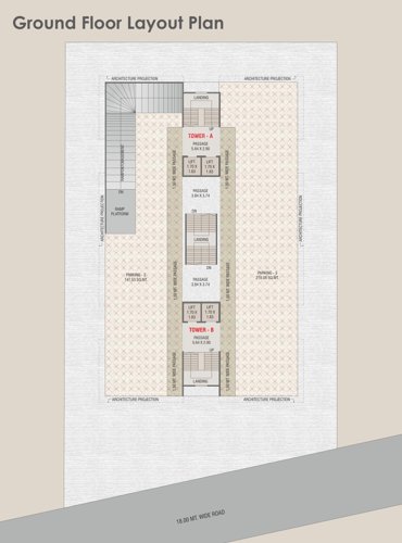  shantam-paradise Block A And Block B Cluster Plan for ground Floor