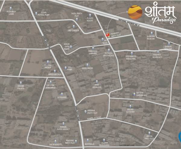  shantam-paradise Location Plan