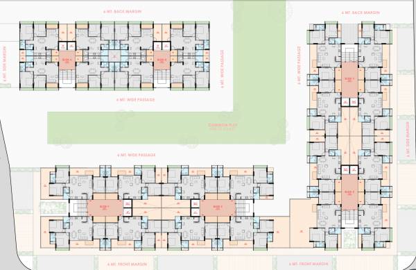  florus Wing A,B,C,D,E,F Cluster Plan For 1st Floor