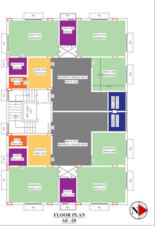  rainbow chs Rainbow CHS Cluster Plan from 1st to 4th Floor