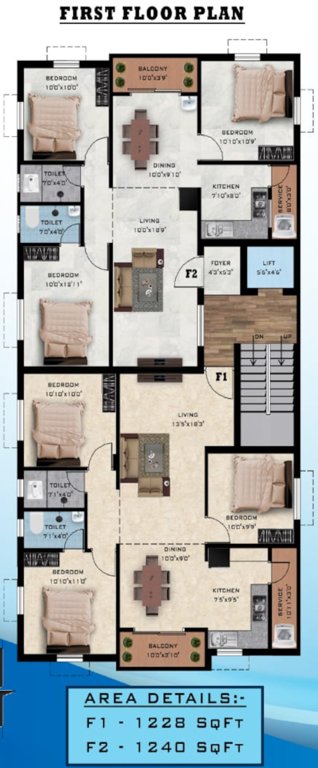  c k paradise C K Paradise 1st Floor Cluster Plan